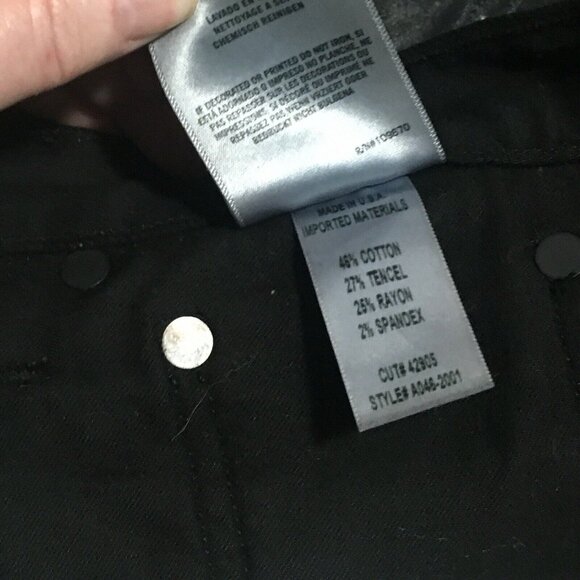 AGOLDE Women's Coated Black Jeanette Mini Skirt Stretch Size 28 Grunge Punk - Picture 14 of 16